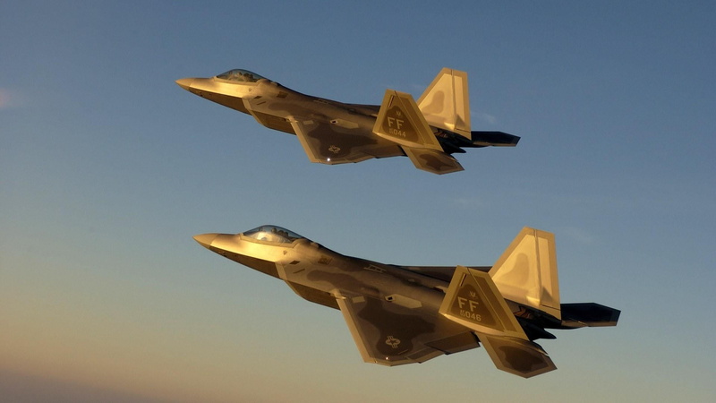 aircraft, sky, day, f-22 raptor, military airplane, plane, mode of transportation, air vehicle, no people, aviation, air force, fighter aircraft, militar