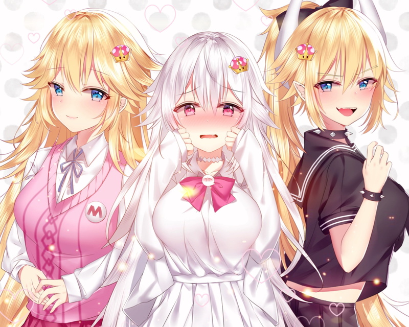 Princess Peach, 1080P, Bowsette, Mario