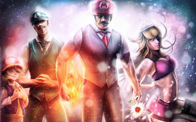 Super Mario, 1080P, video games, Luigi, Princess Peach, realistic, Peach, Toad (character), Nintendo