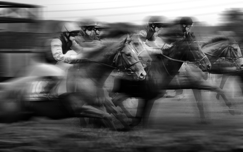 race, motion, hd, blur, jockey, animals, horse, 1080P, bw