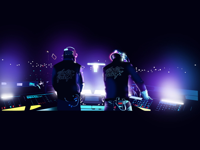 daft, punk, disc, music, jockeys, hd, 720P