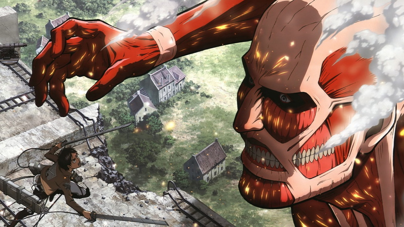 Colossal Titan, Shingeki no Kyojin, 1080P, anime