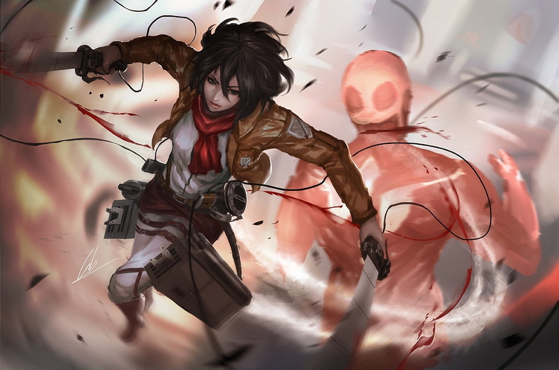 art and craft, hair, Attack On Titan, 1080P, women, indoors, long hair, human representation, adult, female likeness, arts culture and entertainment, creativity