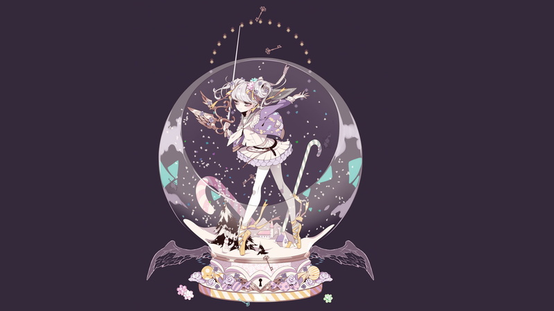winter, fir-tree, crystal, luxury, geometric shape, keys, indoors, glass - material, ball, anime girls, wealth, copy space, transparent, black background