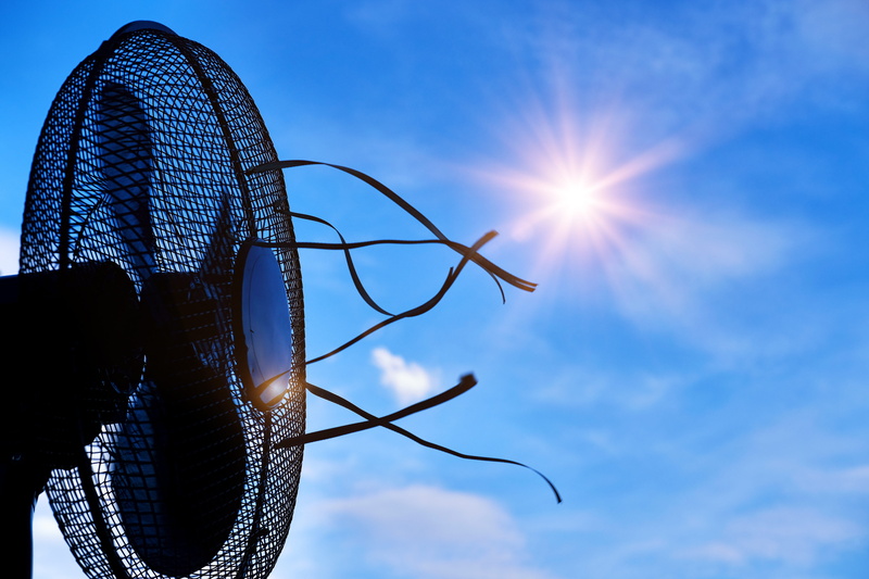 low angle view, sunny, cloud - sky, cool, metal, arts culture and entertainment, tennis racket, close-up, summer, lens flare, cooling, ventilation, day