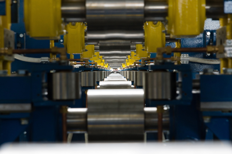 electronics industry, manufacturing equipment, industrial equipment, industry, yellow, no people, machine part, metal, technology, rail, in a row, 5K
