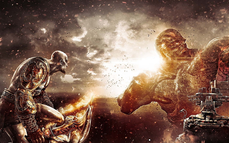 motion, flying, emotion, cooperation, people, sport, positive emotion, males, adult, god of war iii, night, activity, group of people, digital composite