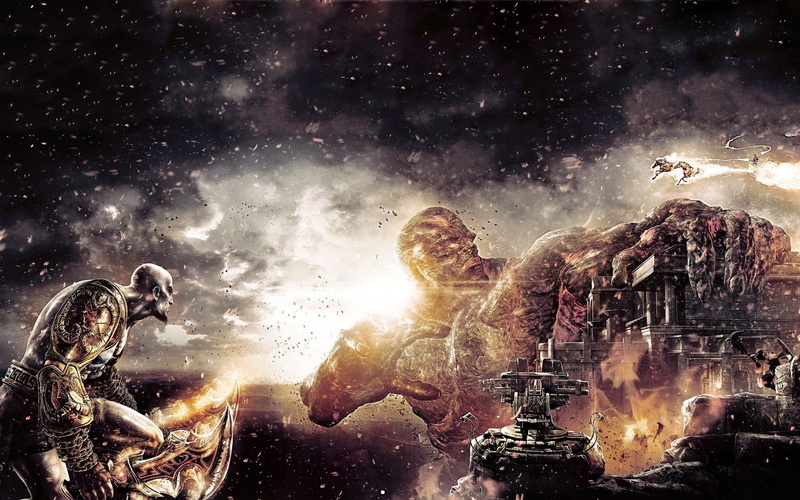 nature, celebration, activity, space, people, digital composite, event, emotion, God Of War III, cloud - sky, weapon, 1080P, men, God of War, technology