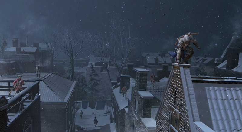 no people, building exterior, night, creed, outdoors, assassin, assassins creed 3, city, built structure, sky, office building exterior, god, nature, residential district