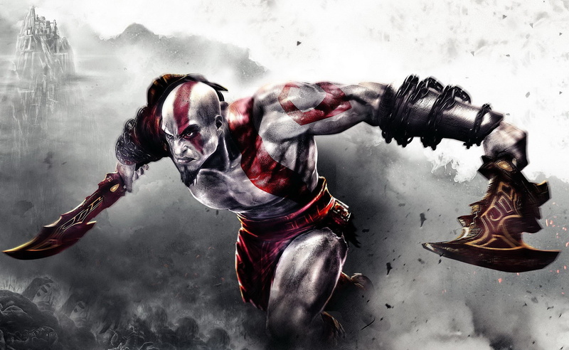 motion, god of war 3, God Of War, real people, god, conflict, Games, cold temperature, sport, studio shot, god of war 3 game, full length, god of war 3 game art