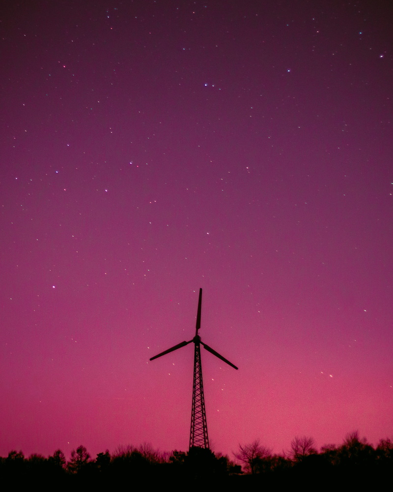 wind turbine, environmental conservation, windmill, no people, nature, star, star - space, beauty in nature, night, sky, wind power