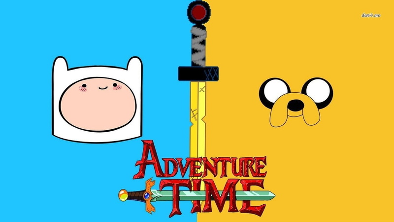 machinery, time, yellow, 720P, Jake (Adventure Time), nature, architecture, Finn (Adventure Time), poster, sky, text, colored background, human representation