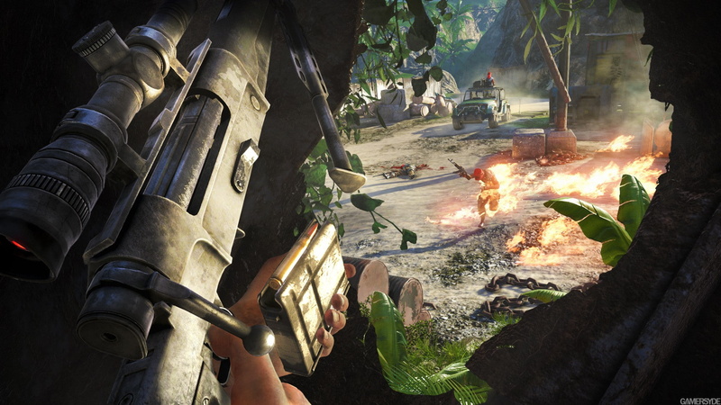 Far Cry, Far Cry 3, fire, snipers, video games, 1080P