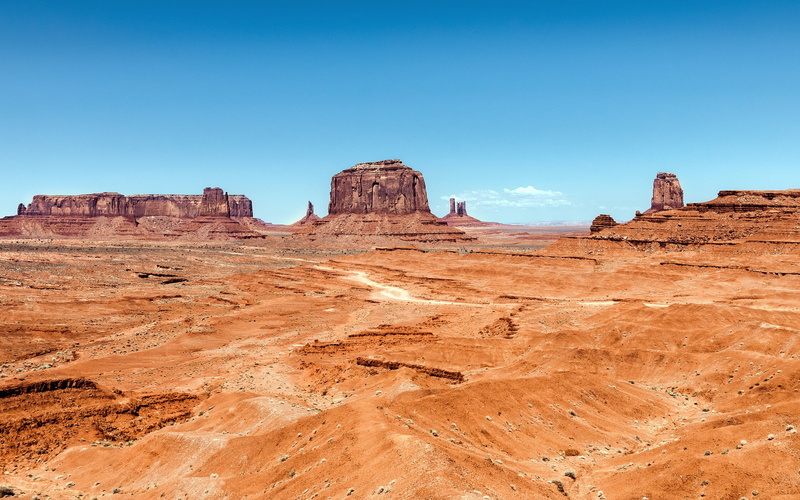 travel destinations, eroded, Monument Valley, nature, tranquility, rock, environment, rock formation, physical geography, tranquil scene, blue, non-urban scene