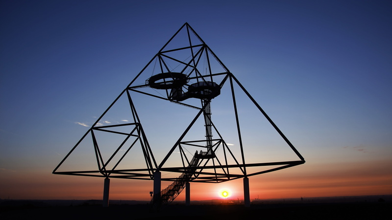 technology, ruhr, tetraeder, field, industry, environment, fuel and power generation, bottrop, nature, viewpoint, built structure, sunrise, outdoors, ruhr region