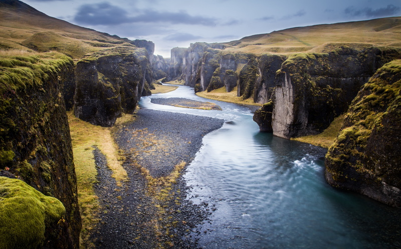 beauty in nature, flowing, idyllic, scenics - nature, green, Europe, Hike, touristattractions, tranquil scene, outdoors, environment, Iceland, day, 5K