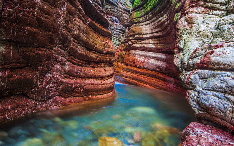 nature, no people, geology, solid, canyon, scenics - nature, eroded, colorful, idyllic, rock, river, erosion, physical geography, 1080P, beauty in nature