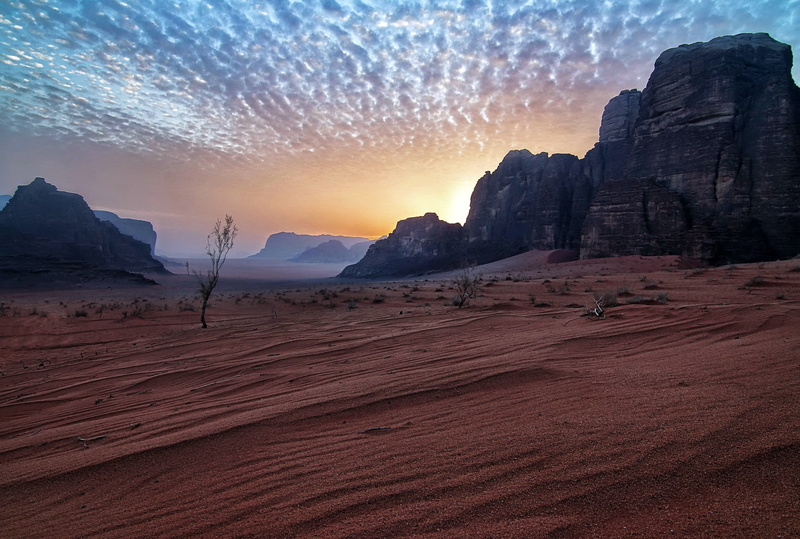Amazing sky, Jordan, Wadi Rum desert, 1080P