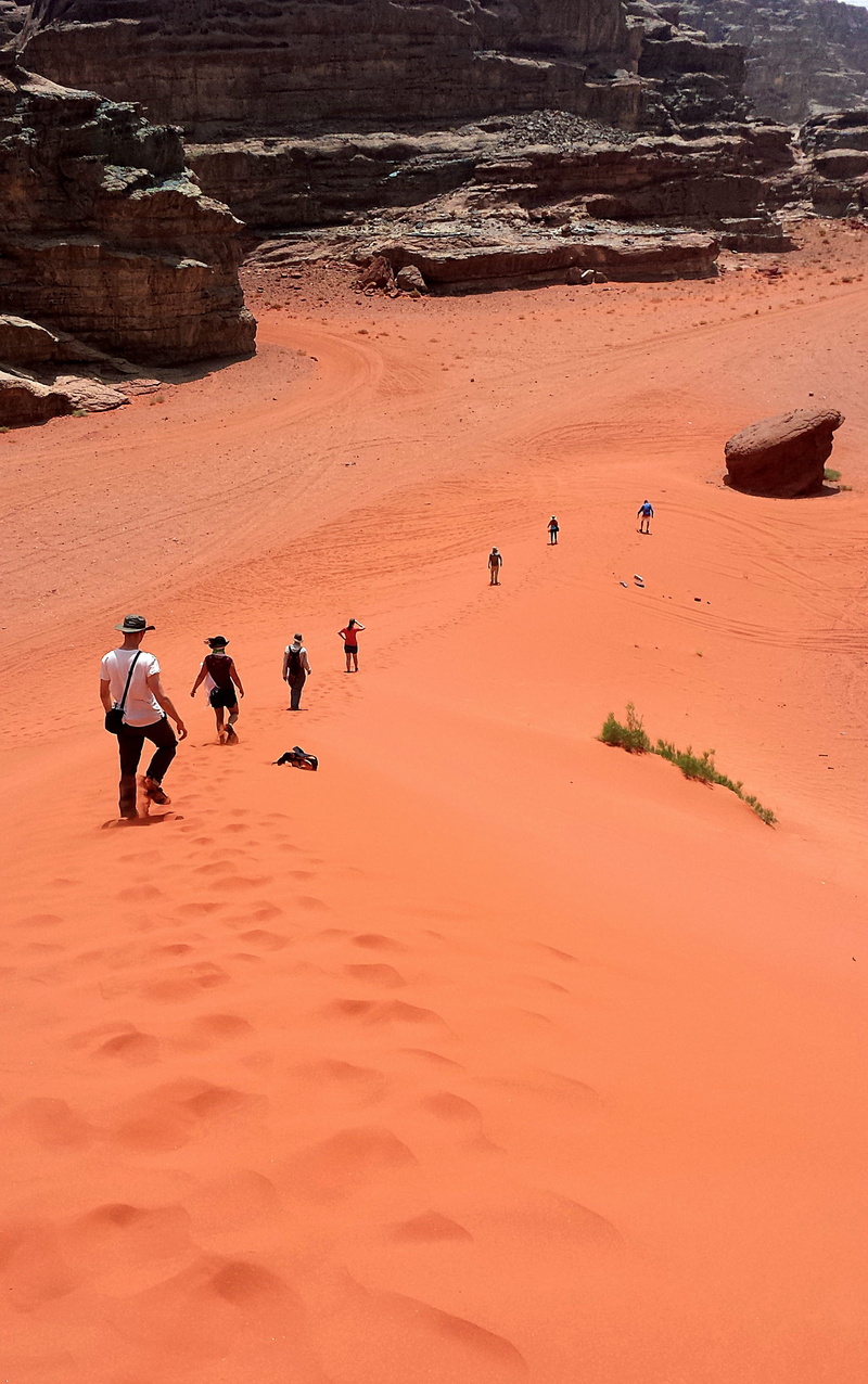 wadi rum village, color, sand, rock, physical geography, 2K, rock - object, mars, climate, travel, beauty in nature, land, day, people, scenics - nature