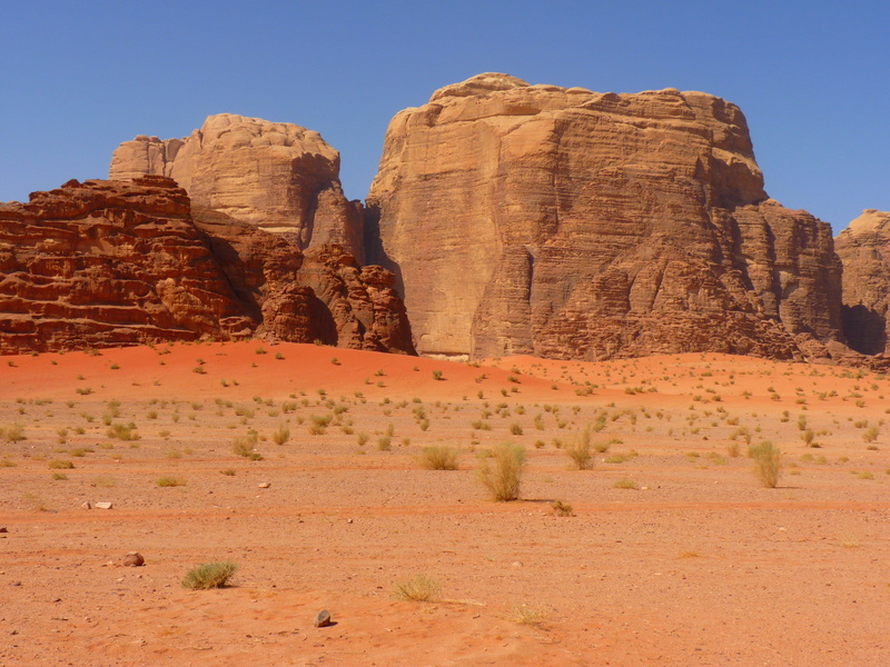 sky, mountain, negev, non-urban scene, overlooking, environment, tranquil scene, rock formation, outdoors, eroded, semi-arid, valley, green, middle east