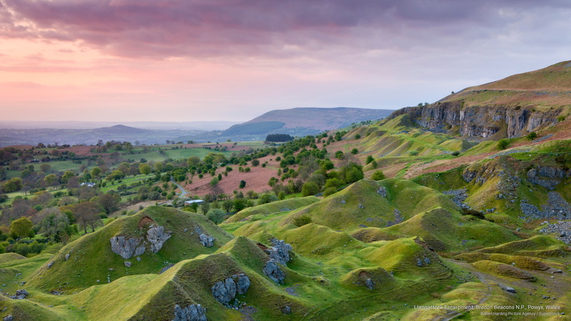 National Parks, 2K, escarpment, p, beacons, powys, brecon, wales, llangattock, n