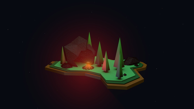 brown, illuminated, close-up, low poly, birthday, birthday cake, sweet food, toy, green, multi colored, digital art, art and craft, night, nature, black background