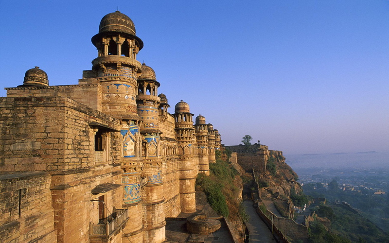 india, 1080P, hill, animals, windows7theme, building, monuments