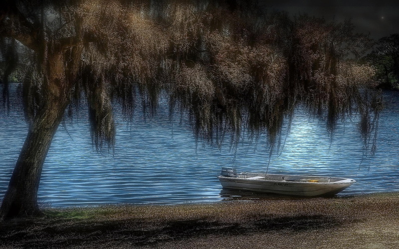 1080P, boat, lake, 3d and abstract