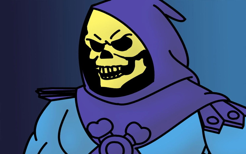 warning sign, no people, sign, animal wildlife, outdoors, day, yellow, 720P, male likeness, nature, He-Man, blue, representation, communication, Skeletor