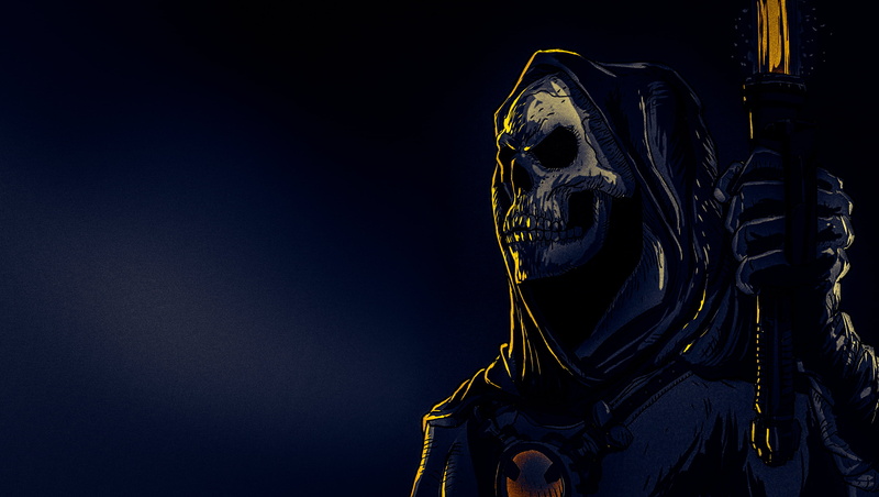 character design, digital art, He-Man, 2K, skull, dark, Skeletor, Masters of the Universe, hoods