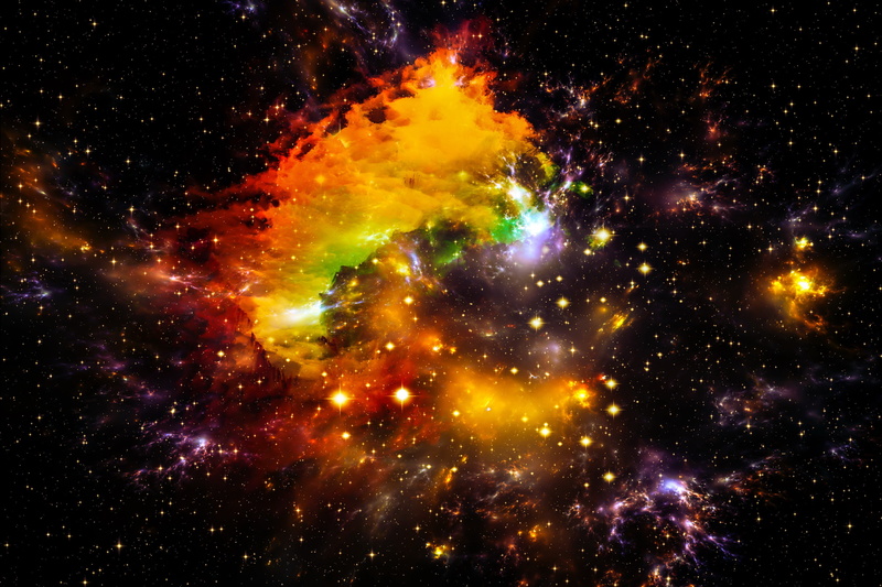 luminosity, no people, Universe, illuminated, 2K, nature, astronomy, galaxy, pink color, space, satellite view, mystery, yellow, star - space, background