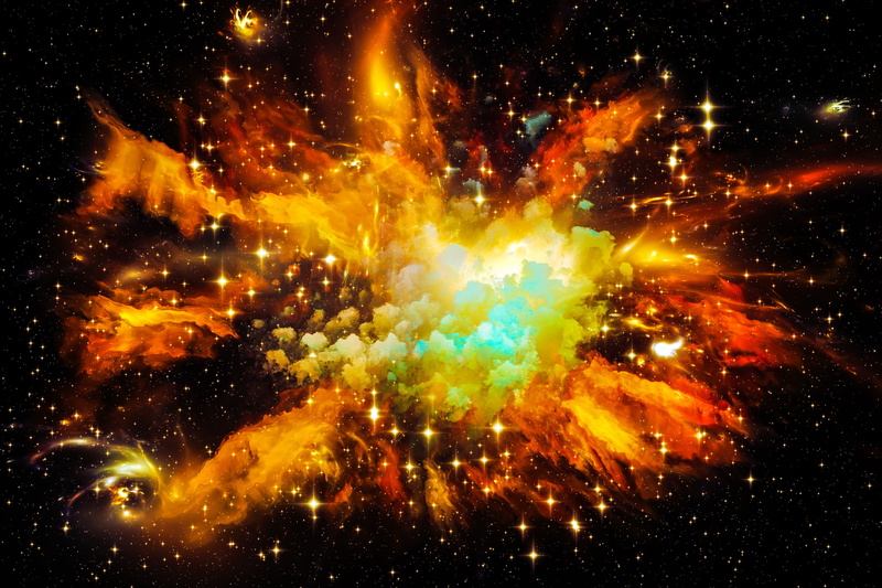 astral, blurred motion, stars, the universe, no people, yellow, space, sky, explosive, exploding, astronomy, multi colored, chaos, orange color, firework display