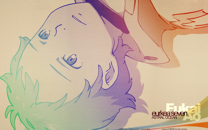 anime, eureka seven ao, hd, ao, fukai, Eureka Seven, nature, boys, ocean, eureka, astral, Manga, seven, art, anime boys, oceans, 2K