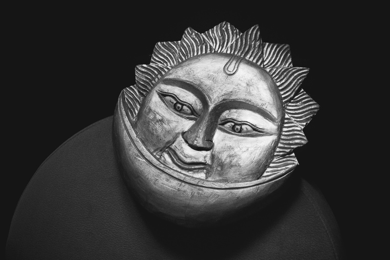 close-up, art and craft, statue, tribal, body part, no people, single object, folklore, moon, arts culture and entertainment, sun, indoors, creativity
