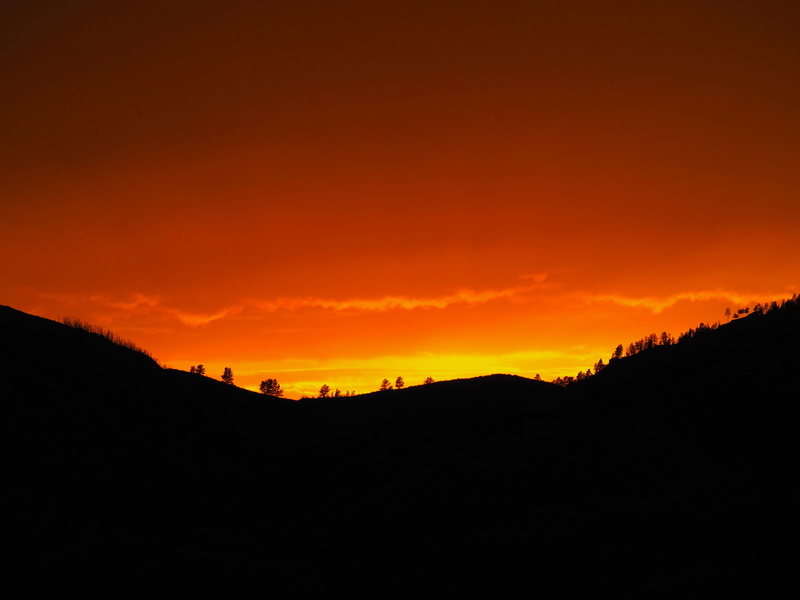 mountain, outdoors, tree, rural Scene, beauty In Nature, temporary, 5K, nature, orange sunset, escape, sun, sky, sunlight, dusk, dawn, summer, hillside