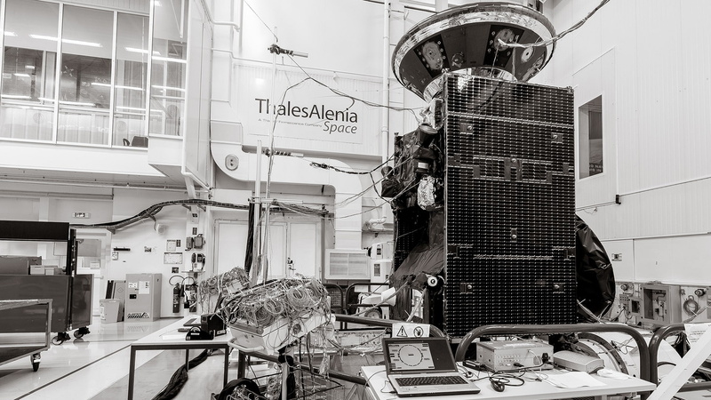 satellite, ExoMars, ESA, Roscosmos, monochrome, 1080P