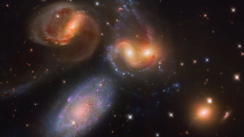 galaxy, 1080P, space, Hubble Deep Field, stars