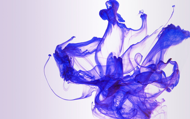 cut out, indoors, curve, close-up, 1080P, blue, water, mixing, no people, vitality, ink, diffused, white background, flowing, abstract, swirl, purple