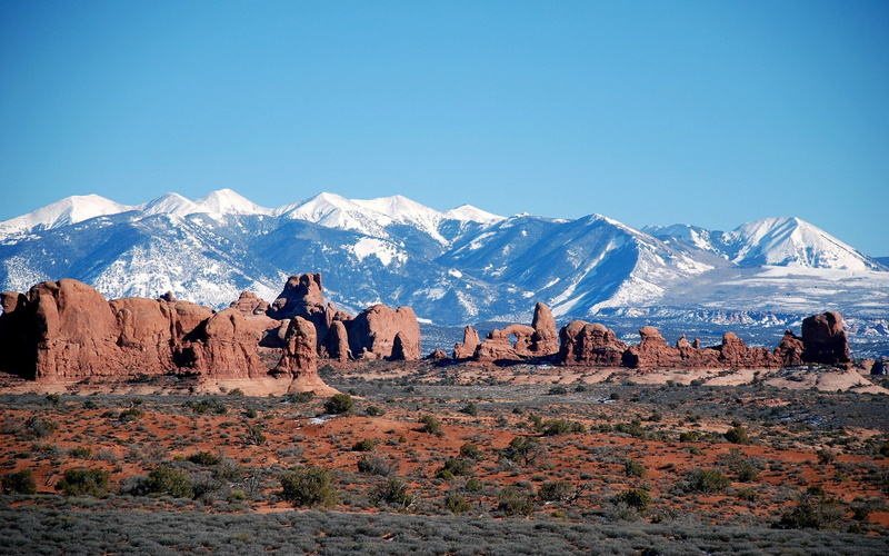 desert, rocks, 1080P, mountains, blue, moab