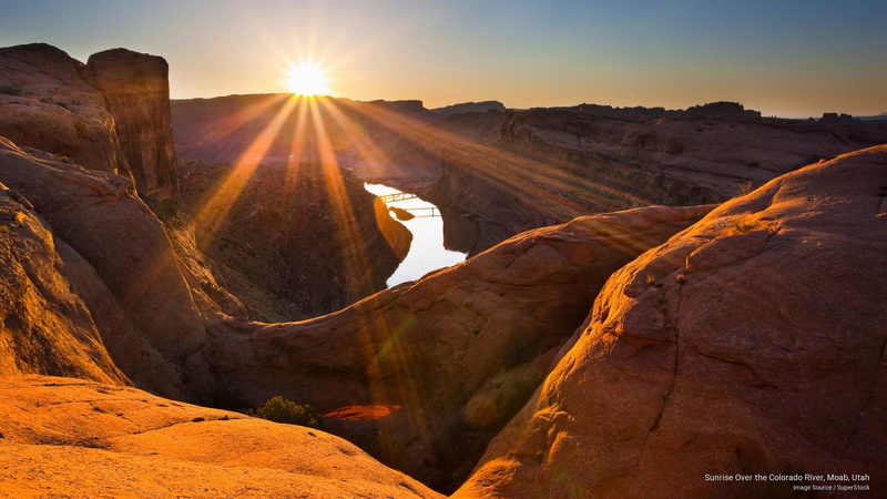 moab, colorado, 2K, utah, sunrise, Sunrises/Sunsets, river