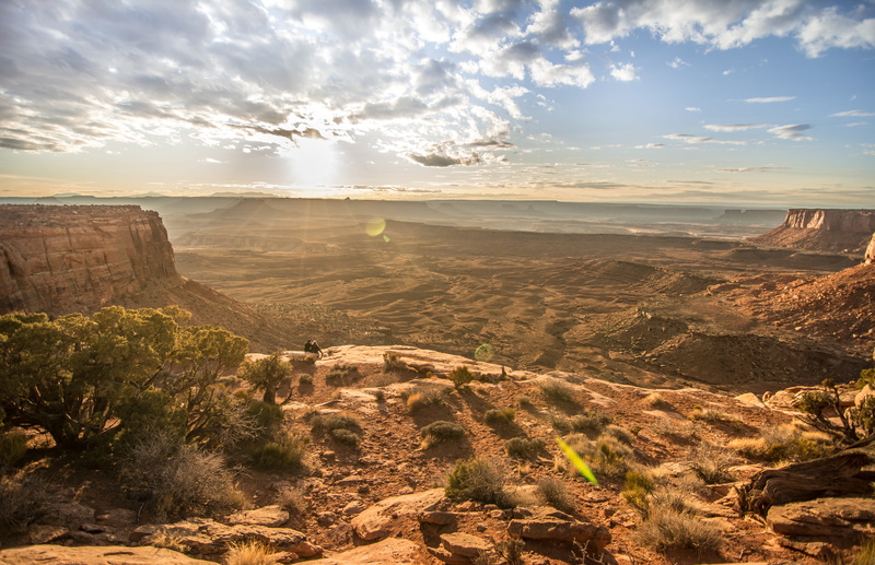 rock, solid, outdoors, tranquil scene, cliffs, beauty in nature, physical geography, background, cloud - sky, national park, sunset, arches, utah, rock - object