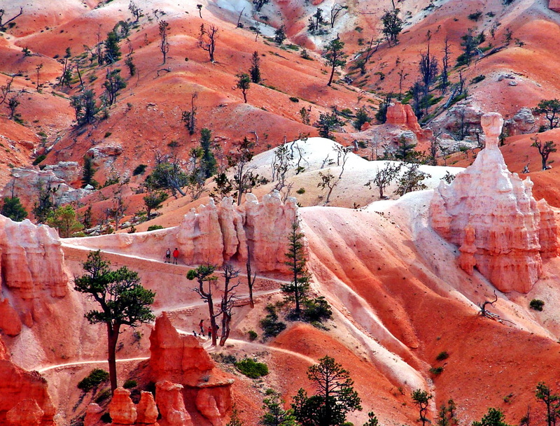 photo, red, outdoors, Landscapes, orange Color, bryce, landscape, 720P, hills, Trails, rock - Object, National Parks, Formations, Sandstone, daytime, nature