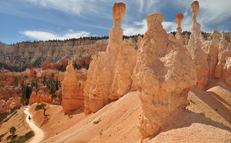 tourism, sky, Bryce, brycecanyonhiking, brycecanyon, creativecommonsphotography, wildlandscape, pinkrock, orangerock, crazylandscape, climate, geology