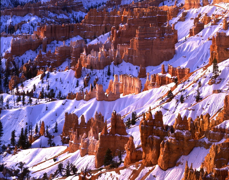 rock formation, day, mountain range, landscape, beauty in nature, snowcapped mountain, bryce canyon, pinnacles, tranquil scene, mountain, canyon, 1080P