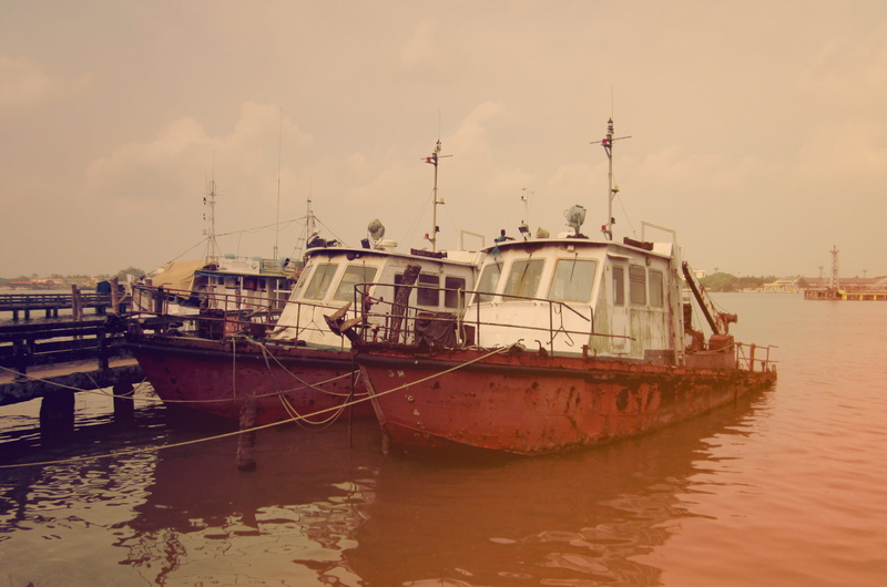day, no people, rotting, automobile, ship, fishing, cloud - sky, boats, passenger craft, transportation, reflection, nature, anchored, travel, water, mode of transportation