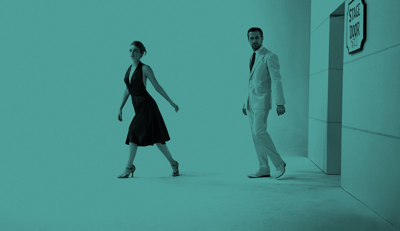 La La Land, woman, Emma Stone, 4K, store, Ryan Gosling, walking, 4K, man