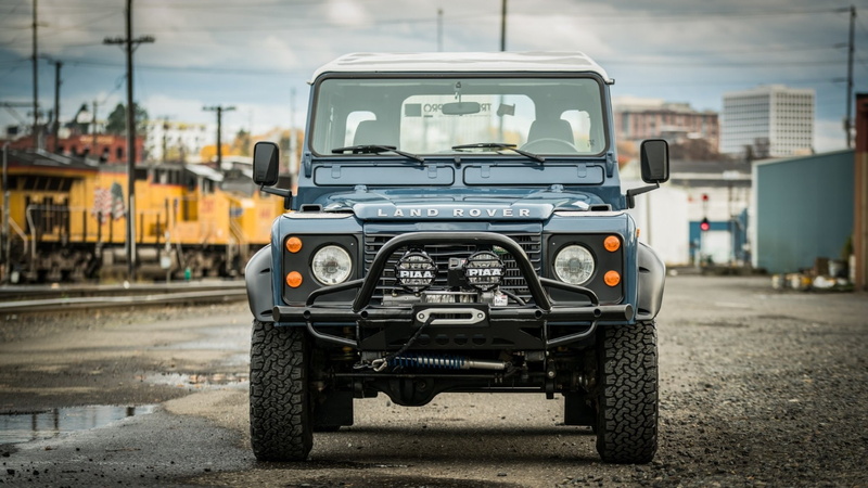Land Rover Defender, Car, Blue Car, Old Car, 1080P, Land Rover Defender 90, Land Rover, Off-Road