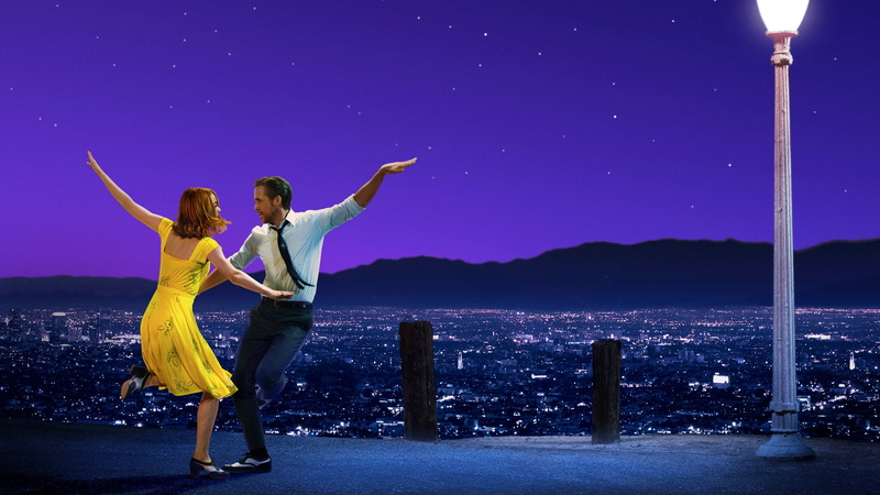 2K, dance, people, two people, leisure activity, Ryan Gosling, pair, panorama, standing, dress, poster, emotion, guy, La-La Land, positive emotion, dancing