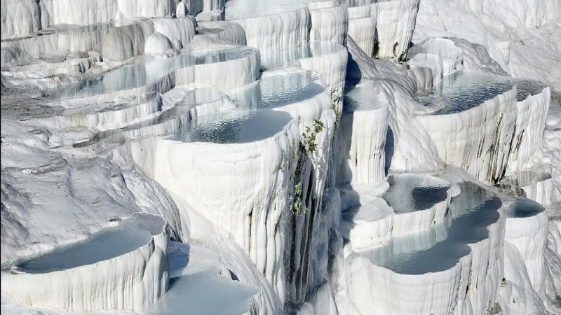 remote, landscape, non-urban scene, cold temperature, glaciers, beauty in nature, white color, tranquility, Pamukkale, 1080P, snow, backgrounds, ice, frozen