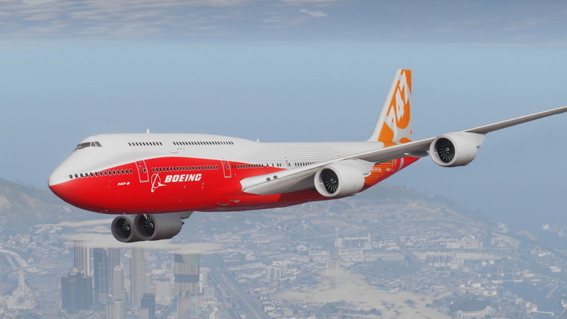 aeroplane, flying, 1080P, travel, aircraft, boeing, transportation, motion, on the move, building exterior, side view, air vehicle, plane, water, red